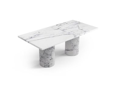 Rectangular Statuario MichelAngelo Carrara marble coffee table JASPURA STONE VALLEY