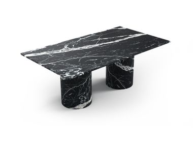 Rectangular Nero Marquina marble table JASPURA STONE VALLEY