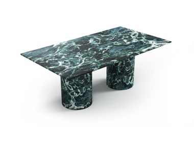 Rectangular Verde Alpi marble table JASPURA STONE VALLEY