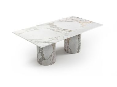 Rectangular Calacatta Oro marble table JASPURA STONE VALLEY