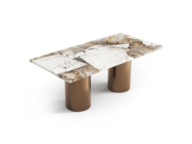 Rectangular coffee table with Patagonia quartzite top JASPURA STONE VALLEY