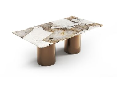 Rectangular table with Patagonia quartzite top JASPURA STONE VALLEY