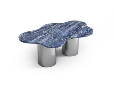 Coffee table with Blue Bahia granite top NUNOCA STONE VALLEY
