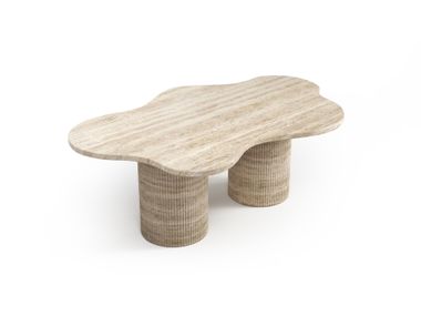 Coffee table in classic travertine NUNOCA STONE VALLEY