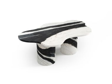 Marble coffee table in Panda marble NUNOCA STONE VALLEY