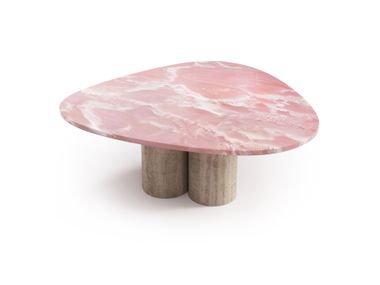 Coffee table with pink onyx top RIVAGE STONE VALLEY