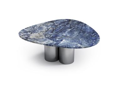 Coffee table with Blue Bahia granite top RIVAGE STONE VALLEY