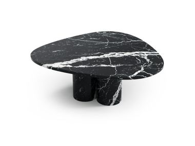 Nero Marquina marble coffee table RIVAGE STONE VALLEY