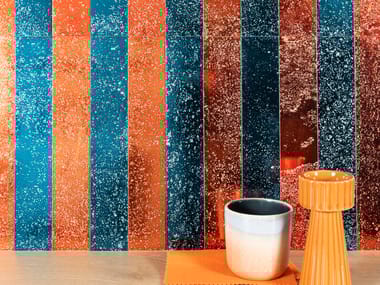 STON, HOLLYWOOD Rivestimento in pietra naturale con lamina metallica