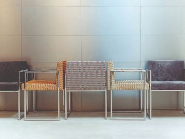 Upholstered chair with armrests PARIS STRATO