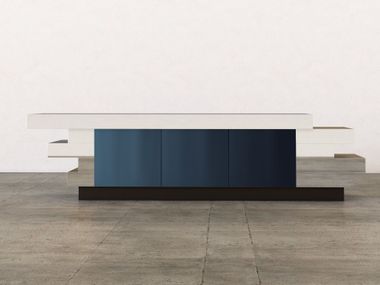Sculptural low cabinet also configurable as a kitchen RIFLESSI #1 STRATO