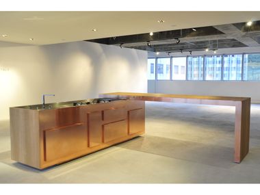 Copper kitchen island SEMPLICE #1 STRATO