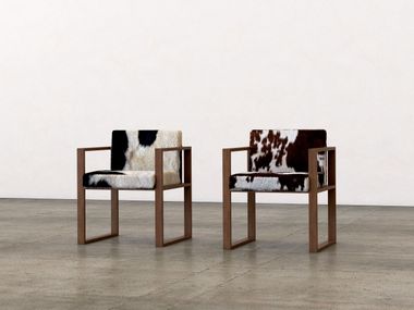 Silla de piel de caballo con brazos VIENNA STRATO