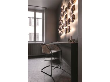 STRIP Stool with metal frame and leather cover By Henge | design ...