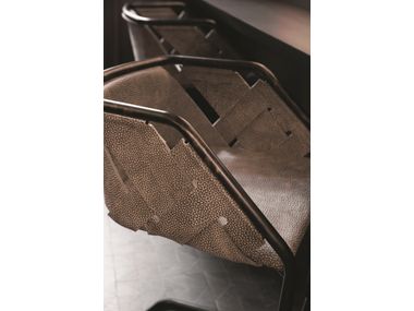 STRIP Stool with metal frame and leather cover By Henge | design ...