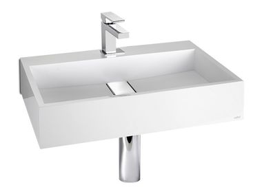 Lavabo sospeso rettangolare in resina STRIPE Vallvé