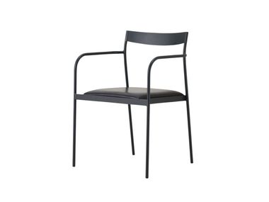 Stackable steel chair with armrests PF SUGIYAMA