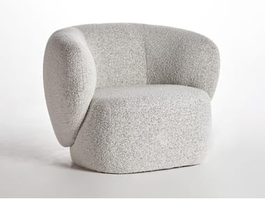 Fabric armchair with armrests SWELL | Armchair