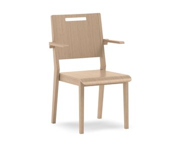 Stackable beech chair with armrests SWING - HEALTH & CARE PIAVAL