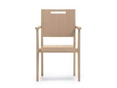 Stackable beech chair with armrests SWING - HEALTH & CARE PIAVAL