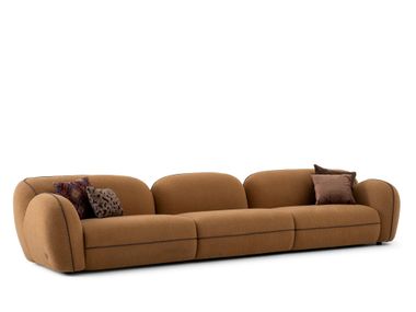 Sofá reto modular de tecido ICONA Saloni