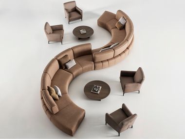 Sofá modular curvo de tecido LE MANS COMFORT Saloni