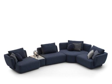 Sofá de canto modular de tecido LUGANO Saloni