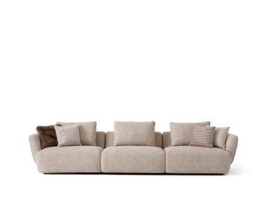 Sofá reto modular de tecido LUGANO Saloni
