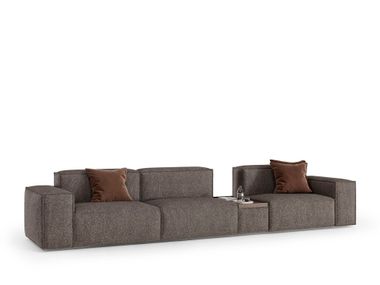 Sofá modular de tecido PLUS POUFY Saloni