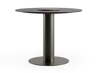 Round ceramic table with Lazy Susan RENI PLUS Saloni