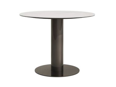 Ceramic dining table with central base RENI Saloni
