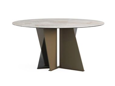 Round ceramic dining table VERA Saloni