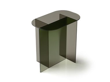 Oval glass coffee table DA VINCI Santalucia Mobili