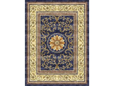 Custom handmade rug FLORAL SUNBURST MEDALLION Sarelli Interiors Textiles