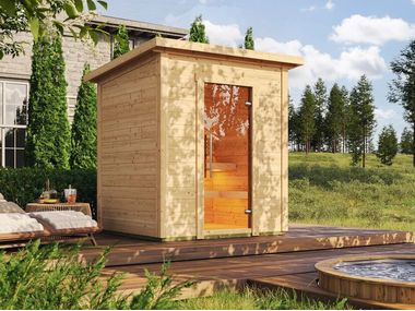 Aussensauna aus Holz BOX Saunamo