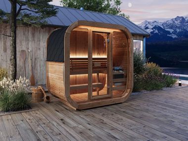 Aussensauna aus Holz CUBE 125 Saunamo