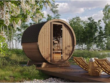 Aussensauna aus Holz ERGO Saunamo