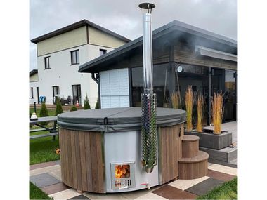 Outdoor round hydromassage minipool THERMALUX 220 Saunamo