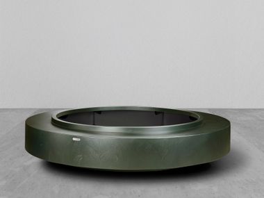Low round metal planter DERBALI L Schaller
