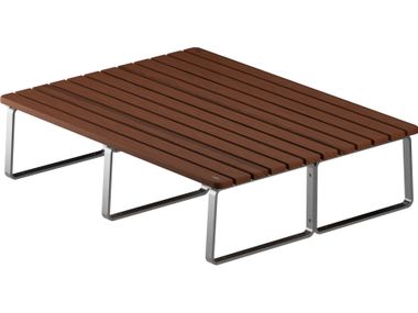 Rectangular deck for public areas TERYA Schaller