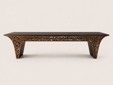 Rectangular Glass and Stainless Steel dining table NEST Schiapparoli
