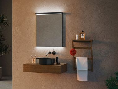 Rectangular bathroom mirror with integrated lighting BORDO SP TW Schneider
