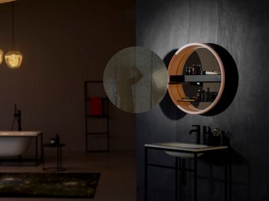 Wall-mounted round bathroom mirror LUNE D2W Schneider