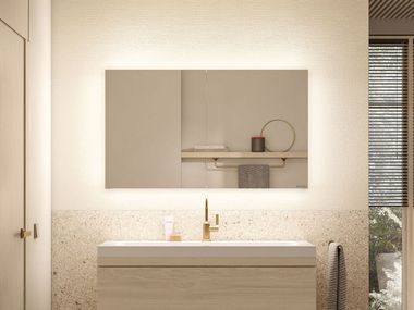 Wall-mounted rectangular bathroom mirror with cabinet STYLE TW Schneider