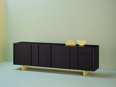 Wooden sideboard with doors and drawers STRIPES REFINED Schönbuch