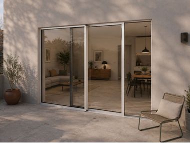 Glass and aluminium sliding window Schüco AS PD 63 Schüco