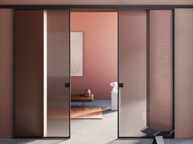 Glass internal sliding door ACQUA Scrigno