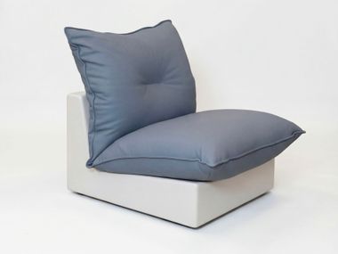 Fabric armchair without armrests PLUMEA Secolo