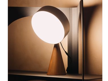 LED aluminium and wood bedside lamp LIGHTHOUSE MINI Second-Studio