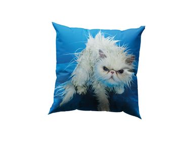 Cuscino quadrato in fibra sintetica ANGRY CAT Seletti